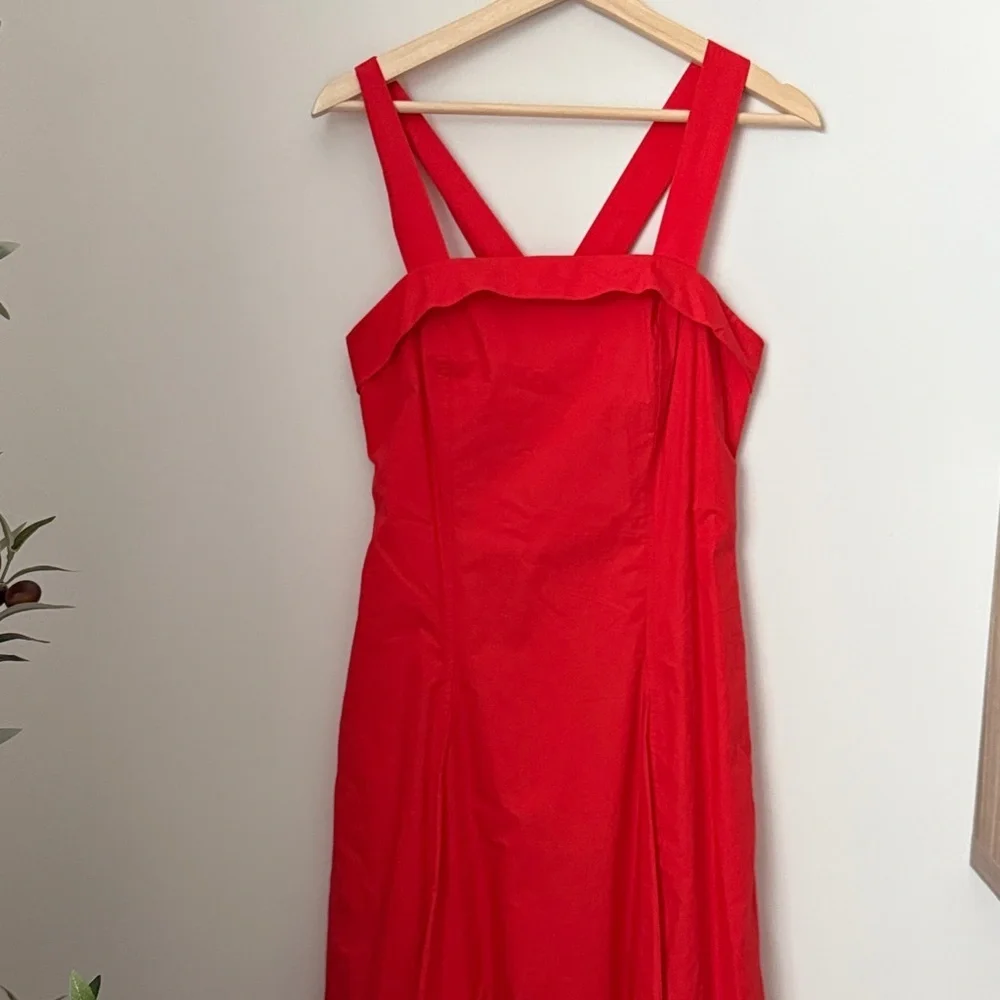 Banana Republic Poplin Cross Back Mido Dress Size 4